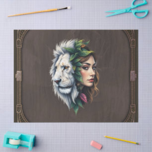 White Lion & Woman Tissue Paper