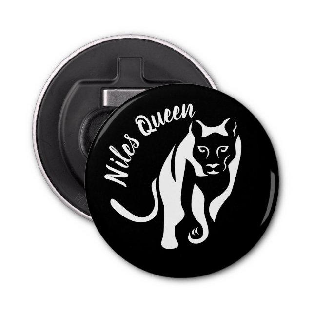 White Lioness Queen of the Hunt Bottle Opener (Front)