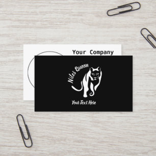White Lioness Queen of the Hunt Business Card