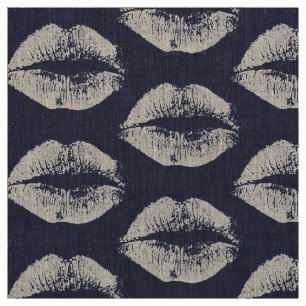 White Lips #8 Fabric