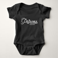 White Little Princess Modern Typography Custom