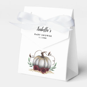 White Little Pumpkin Theme Baby Shower Favour Box
