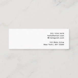 White Logo   Custom Jewellery Stud Earring Brandin Mini Business Card