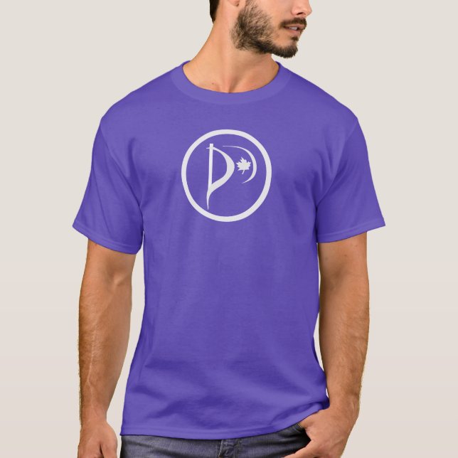 White Logo on Purple T-Shirt (two sided print) (Front)