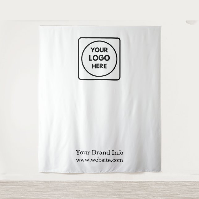 White Logo | Professional Photo Branding Tapestry (Front)