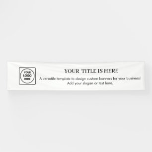 White Logo Simple Minimalist Modern Branding Banner