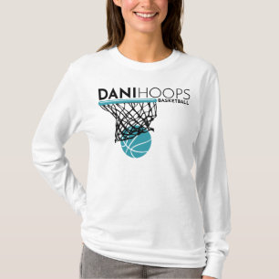 White Long Sleeve - Dani Hoops Basketball T-Shirt