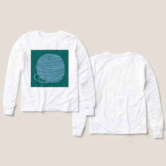White long-sleeve "Yarn Ball" T-shirt