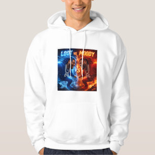 White Loot Vs Moody Hoodie For Men