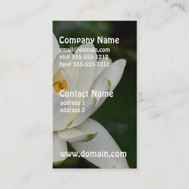 White Lotus Business Card (Front)
