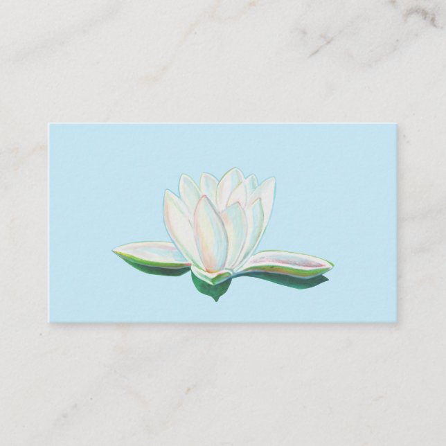 White Lotus Flower Luminous Enclosure Card (Front)