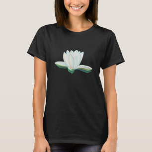 White Lotus Flower showing luminous colours T-Shirt