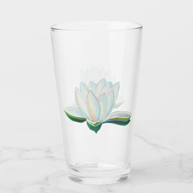 White Lotus Illustration   Glass (Front)