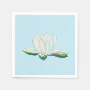 White Lotus Illustration Napkin