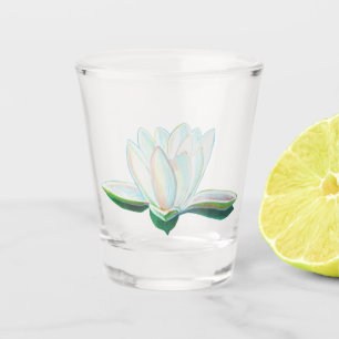 White Lotus Illustration   Shot Glass