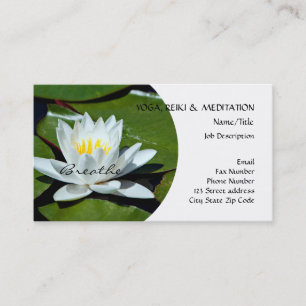 White Lotus l Water Lily l Breathe Business Card