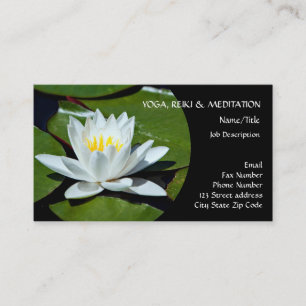 White Lotus l Water Lily l Breathe Business Card