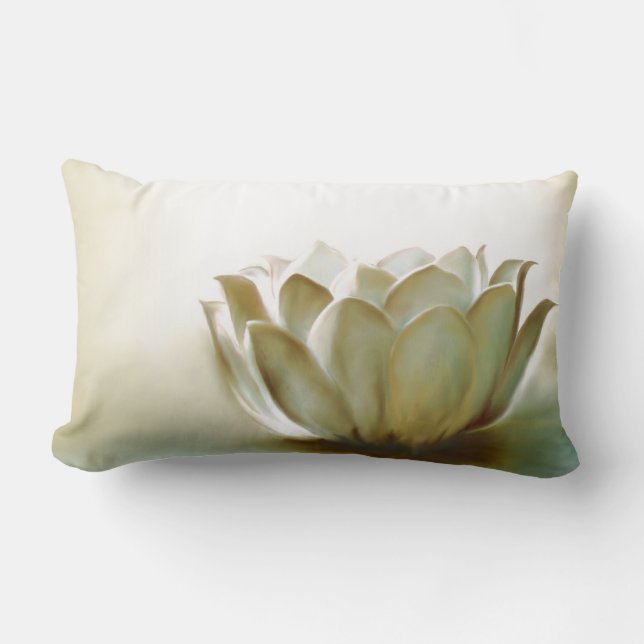 White Lotus Lumbar Cushion (Front)