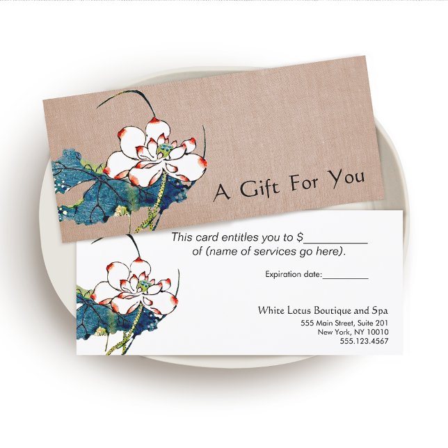 White Lotus Massage Therapist Gift Certificate (Creator Uploaded)