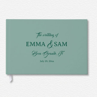 White Lotus Wedding  Guest Book