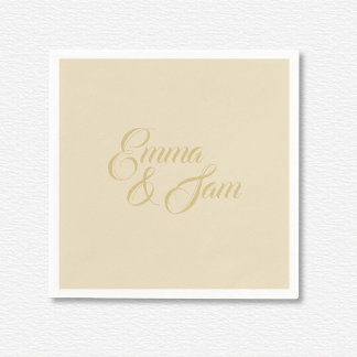 White Lotus Wedding  Napkin