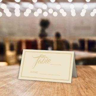 White Lotus Wedding Place Card