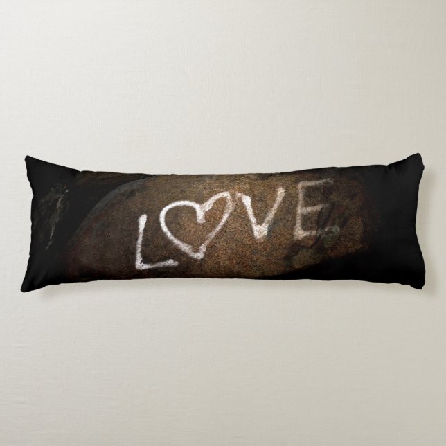 White Love Graffiti  Body Cushion (Front)