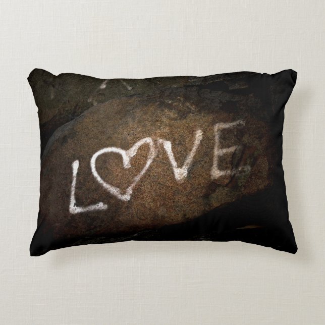 White Love Graffiti  Decorative Cushion (Front)