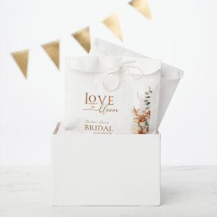 White Love In Bloom Boho Terracotta Bridal Shower Favour Bags