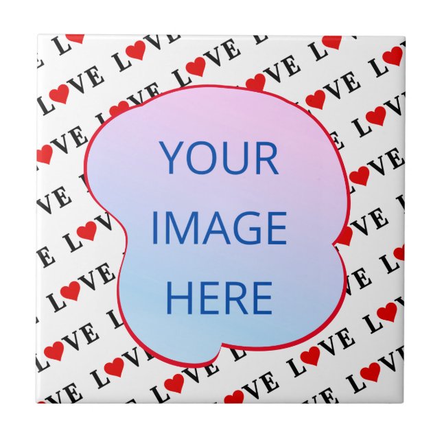 White LOVE Minimalist Tile (Front)