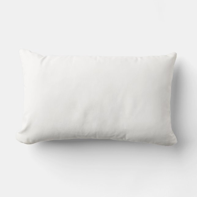White Lumbar Pillow 13" x 21" (Front)
