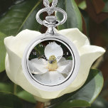 White Magnolia Blossom Photographic Botanical Watch<br><div class="desc">The beauty of a white magnolia flower captured in closeup photography on a beautiful floral watch that's classic and trendy chic.

This image is original floral botanical photography by JLW_Photography.</div>