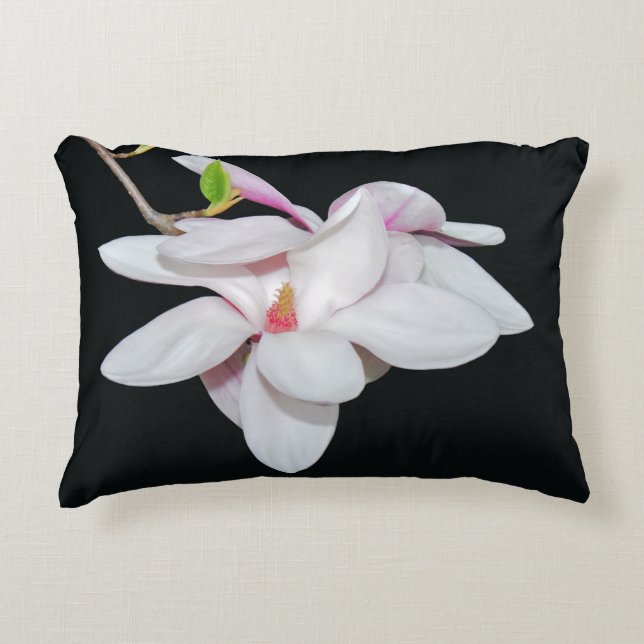White Magnolia Decorative Cushion (Front)