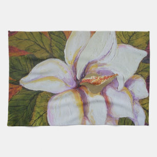 White Magnolia Hand Towel