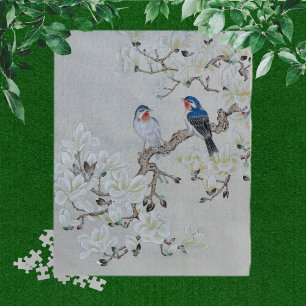White Magnolia Jigsaw Puzzle