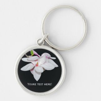 White Magnolia Key Ring