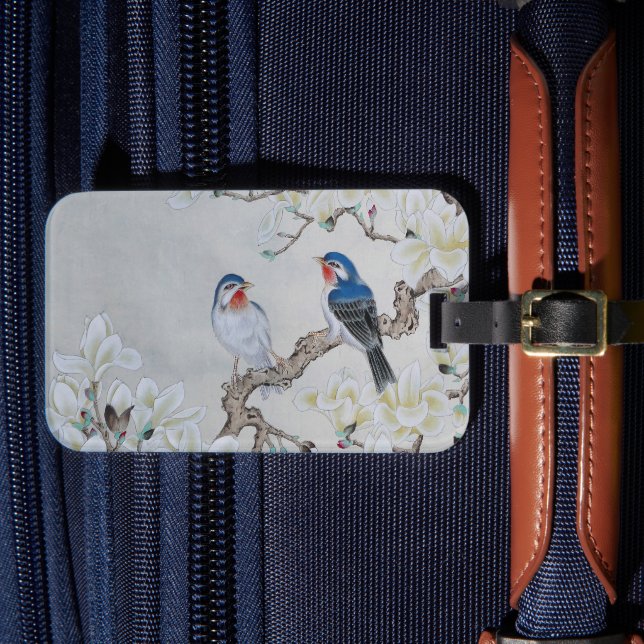 White Magnolia  Luggage Tag (Front Insitu 4)