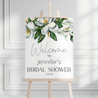 White Magnolia Rustic Floral Elegant Bridal Shower