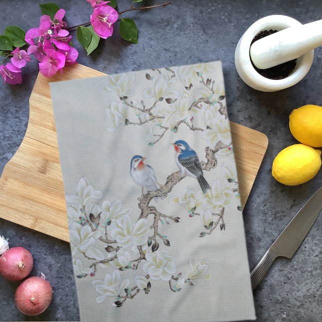 White Magnolia  Tea Towel (Creator Uploaded)