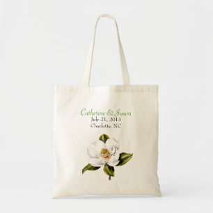 White Magnolias Wedding Tote Bag
