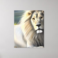 White Majestic Lion Ethereal Art SI Generated