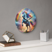 White Majestic Unicorn With Rainbow Sparkle,