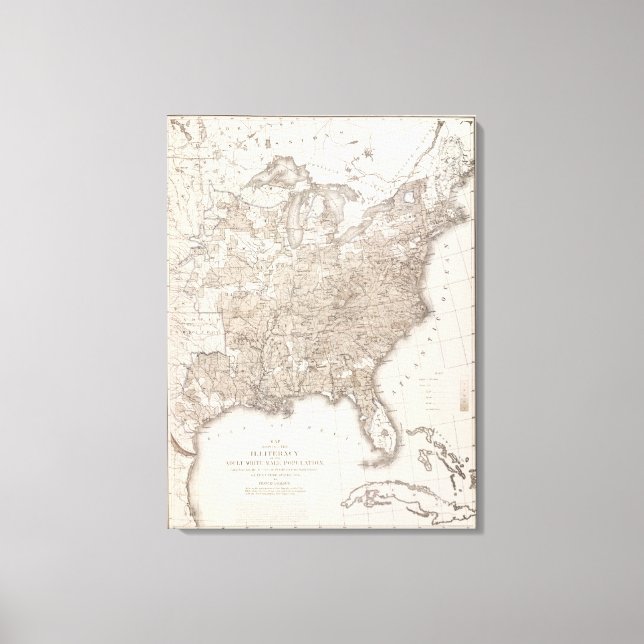 White Male Illiteracy Canvas Print (Front)