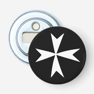 White Maltese Cross & Malta flag fashion symbol Bottle Opener