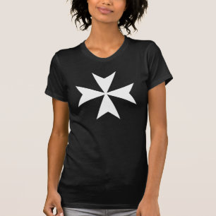 White Maltese Cross T-Shirt