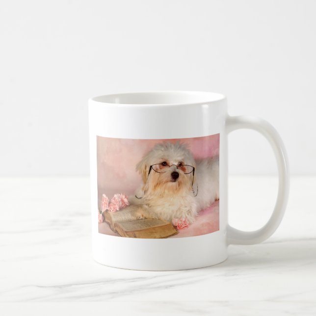 White Maltese dog Coffee Mug (Right)
