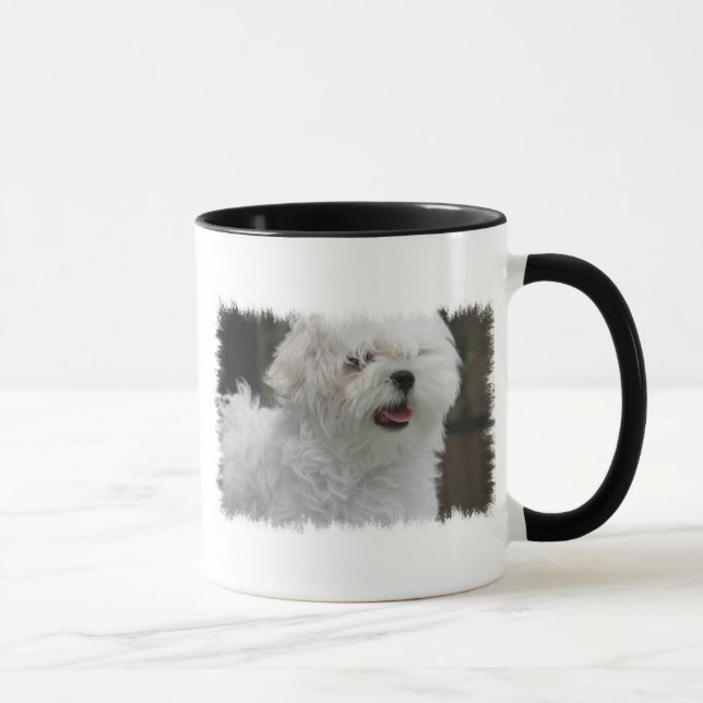 White Maltese Puppy Coffee Mug (Right)