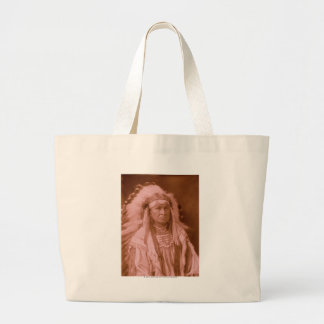 White Man Runs Him - Crow Large Tote Bag