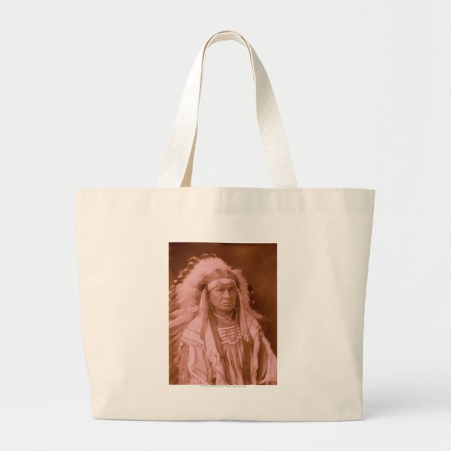 White Man Runs Him - Crow Large Tote Bag (Front)