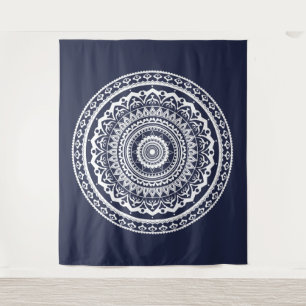 White Mandala Let the sea set you free Tapestry